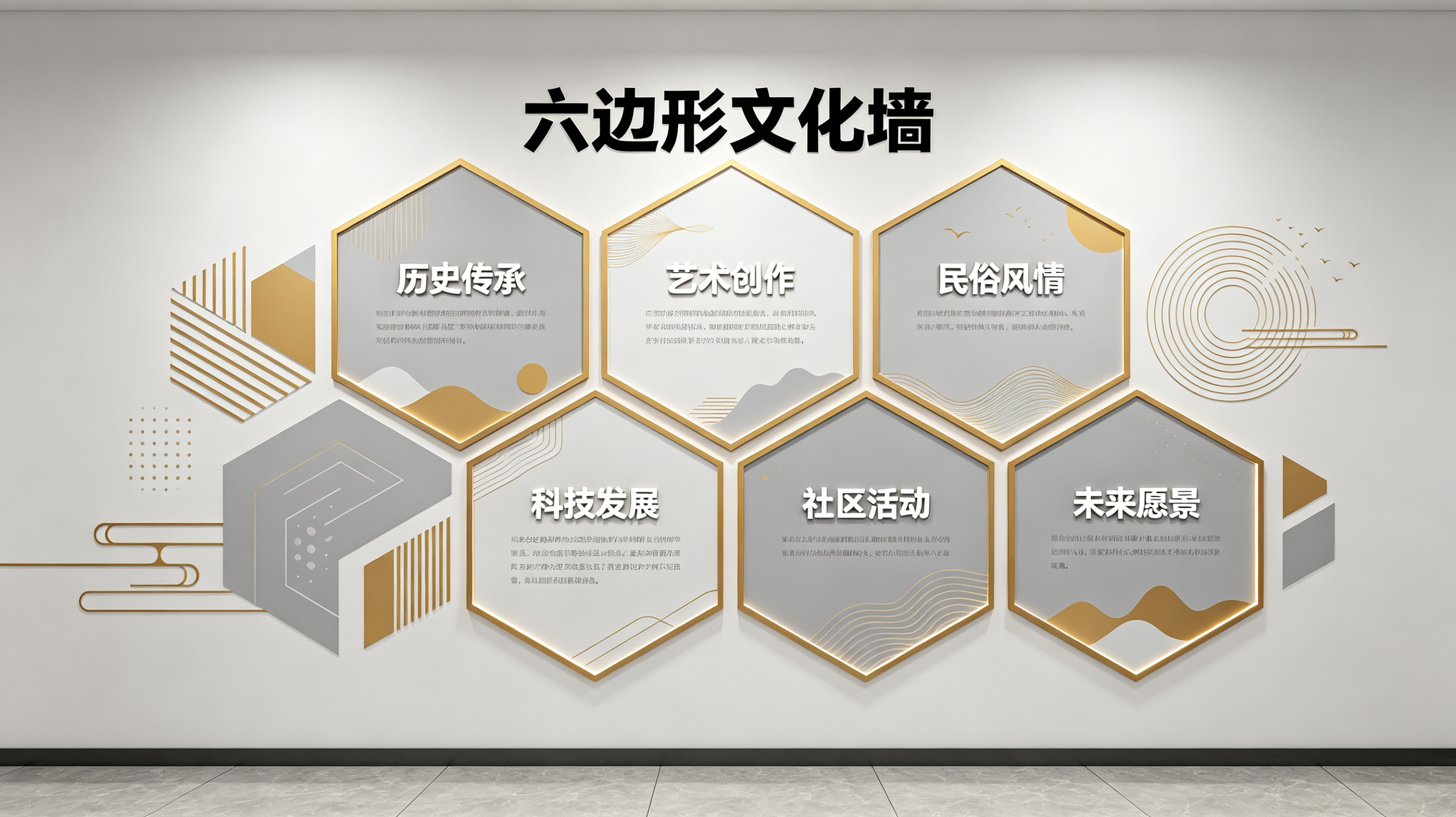 乐平企业文化墙 | 六边形信息美学